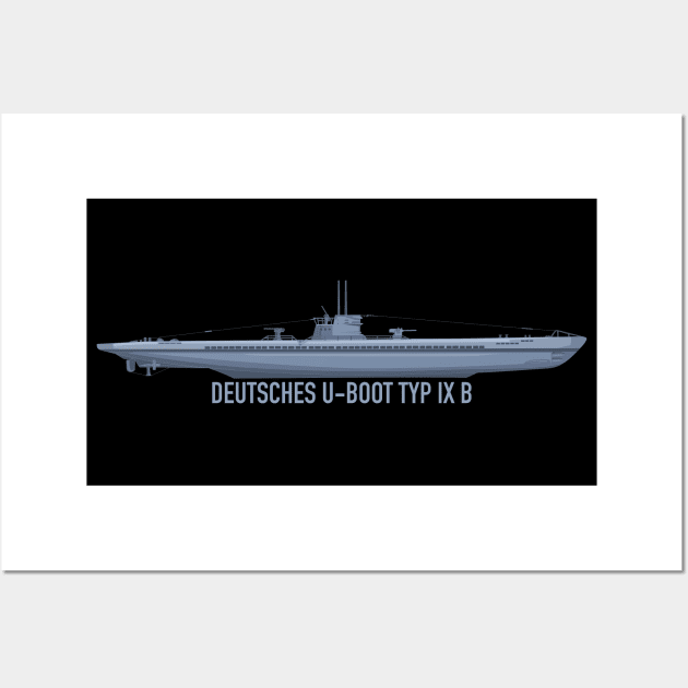 German Type IXB WW2 Submarine UBoat Diagram Gifts German Type Ixb